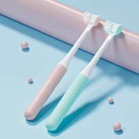 Straight handle kids toothbrush 2 (Blue + Pink)