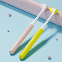 Adult U-shaped toothbrush 2 (pink + yellow)